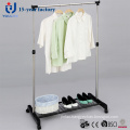 Ylt-0306 Stainless Steel Single Rod Clothes Hanger with Mesh